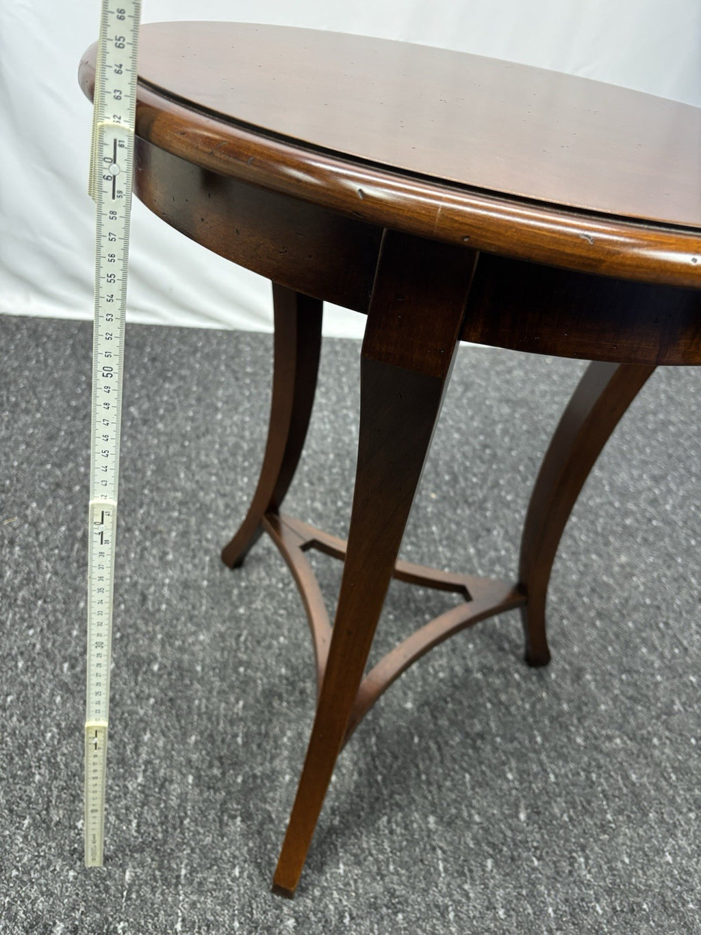 Beistelltisch Tisch Rund Holz Art Deco Vintage ca. 64 cm hoch