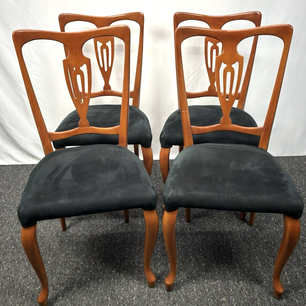 1 von 5 Midcentury Esszimmer Stuhl Holz Vintage Polstersitz