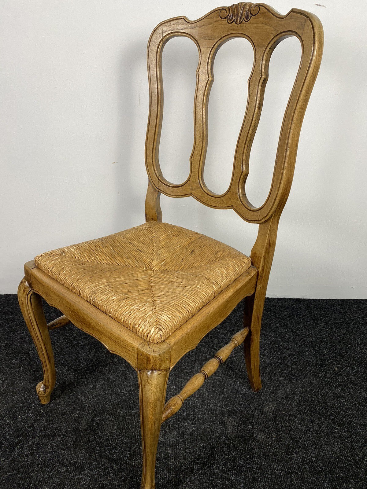 4er Stuhlset, Chippendale Stil, Esszimmer, Küche, ArtDeco, geflochtener Sitz