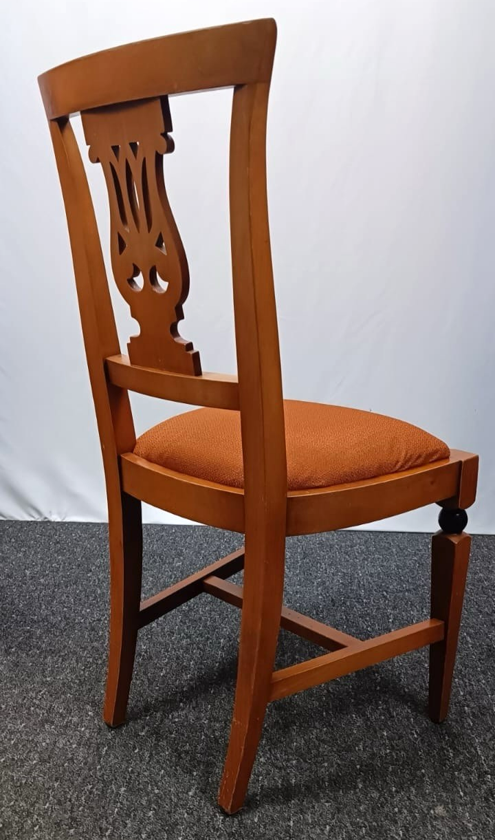 1 von 4 Stuhl Biedermeier Stil Klassisch Harfe Esszimmer Art Deco Vintage