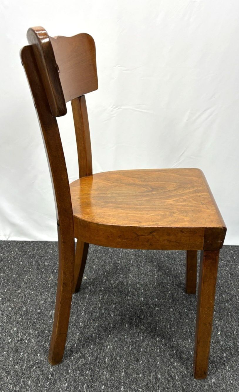 1 von 4 Kaffeehausstuhl Frankfurter Stuhl Bistro Holz Art Deco Antik Schellack