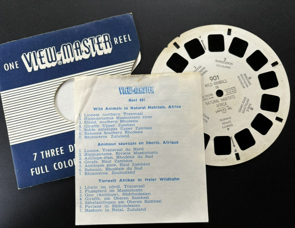 view-master, Tierwelt Afrikas, viewmaster, guter Zustand