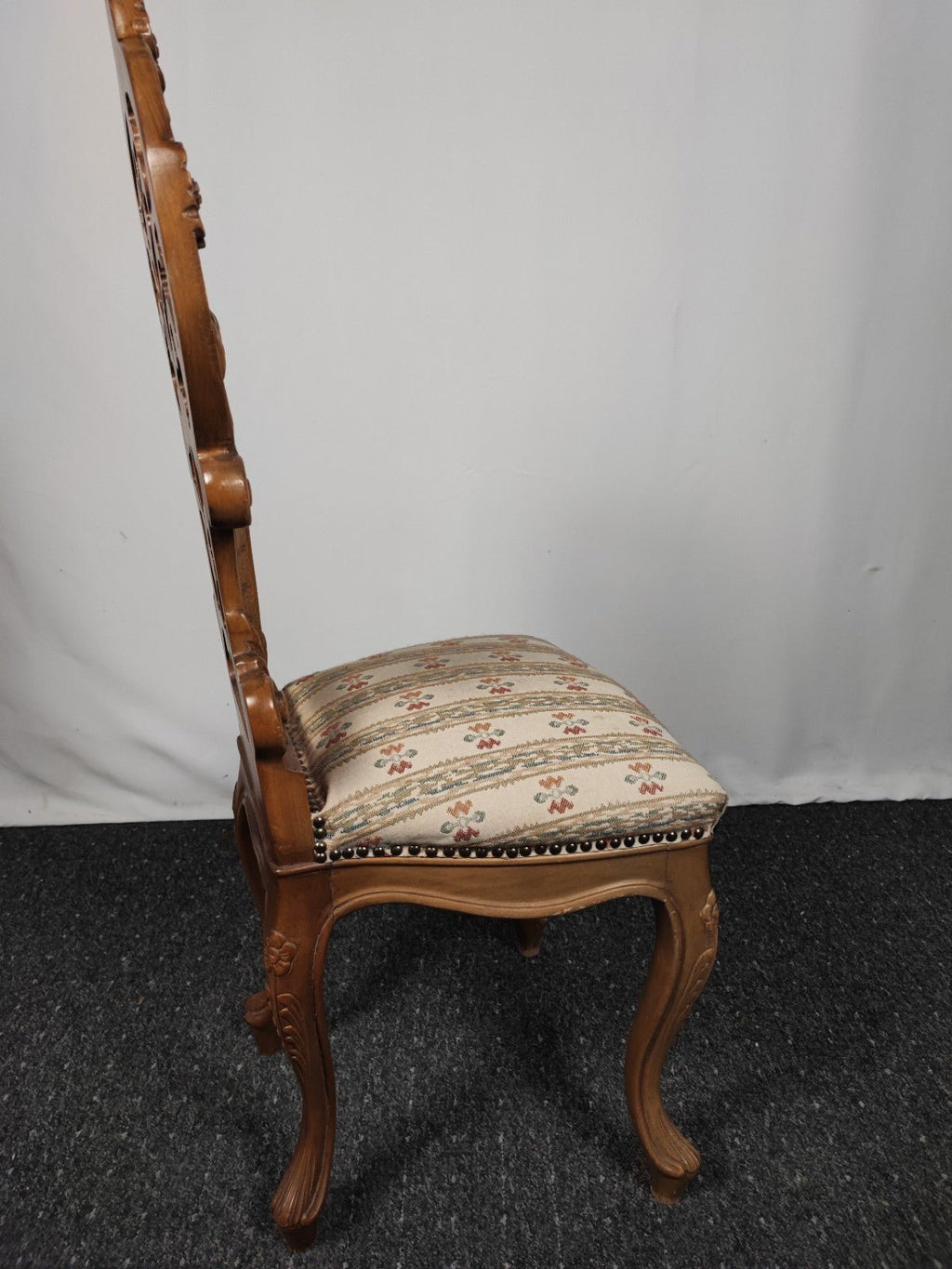 Antiker Prunkstuhl Neobarock geschnitzt Eiche massiv Akanthus Gründerzeit - Wesel Antik Kunst Vintage