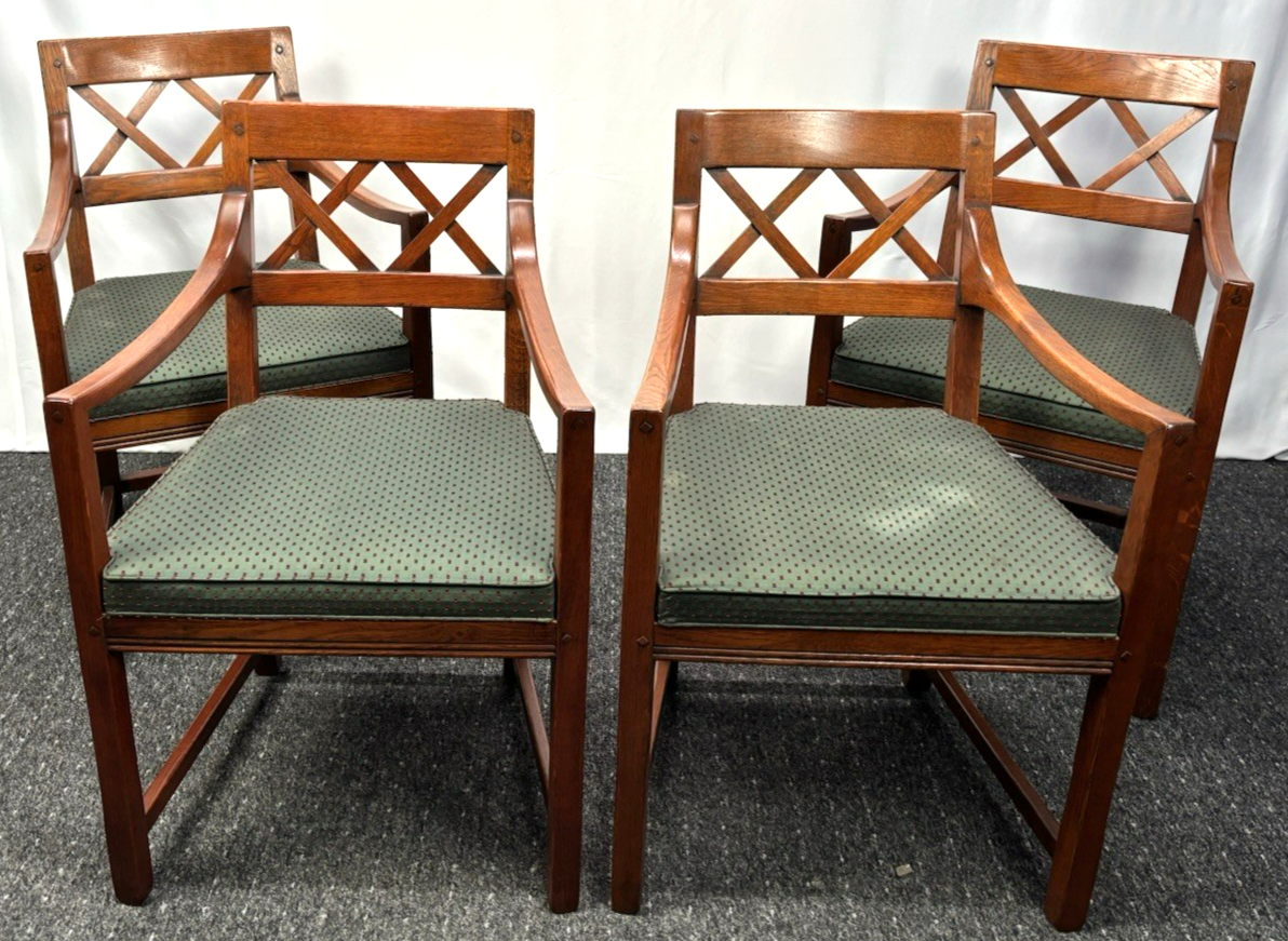 1 von 4 ORIGINAL Schuitema Armlehnstuhl Massivholz Art Deco Vintage Esszimmer