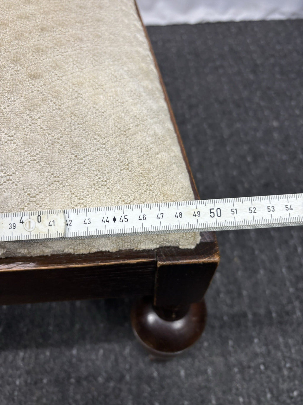 4er Set Esszimmer Stuhl Massivholz Stoffbezug Art Deco Vintage