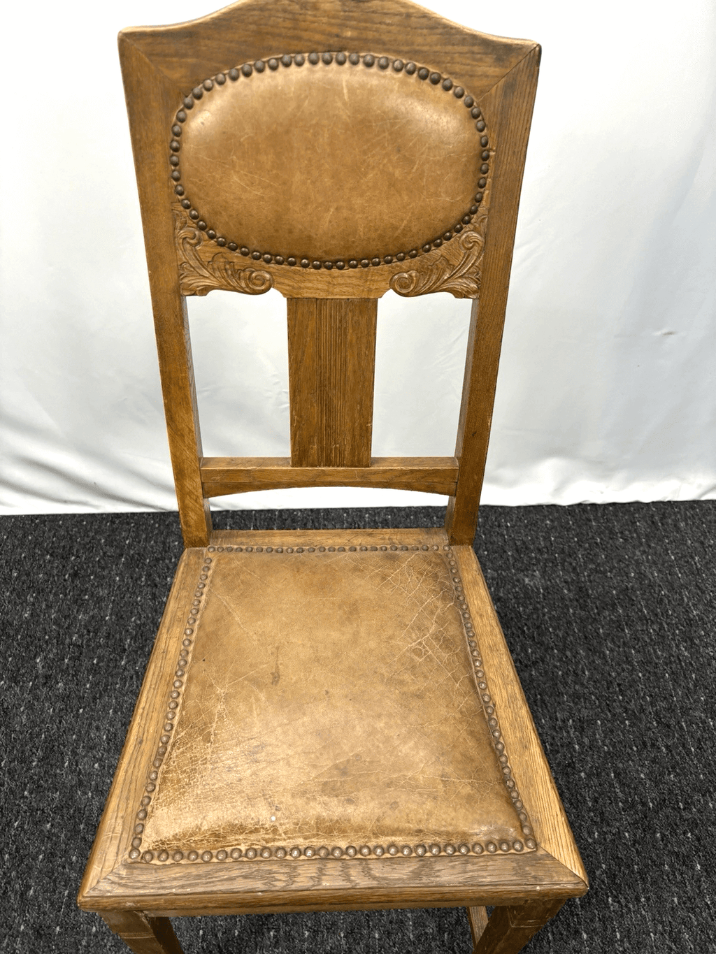 1 von 3  Bistrostuhl Kaffeehaus Art Deco Holz Leder zum Aufarbeiten