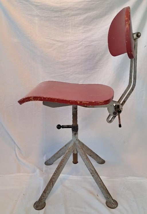 Odelberg Olson Werkstattstuhl Drehstuhl Schweden 50er Industrial Loft Vintage