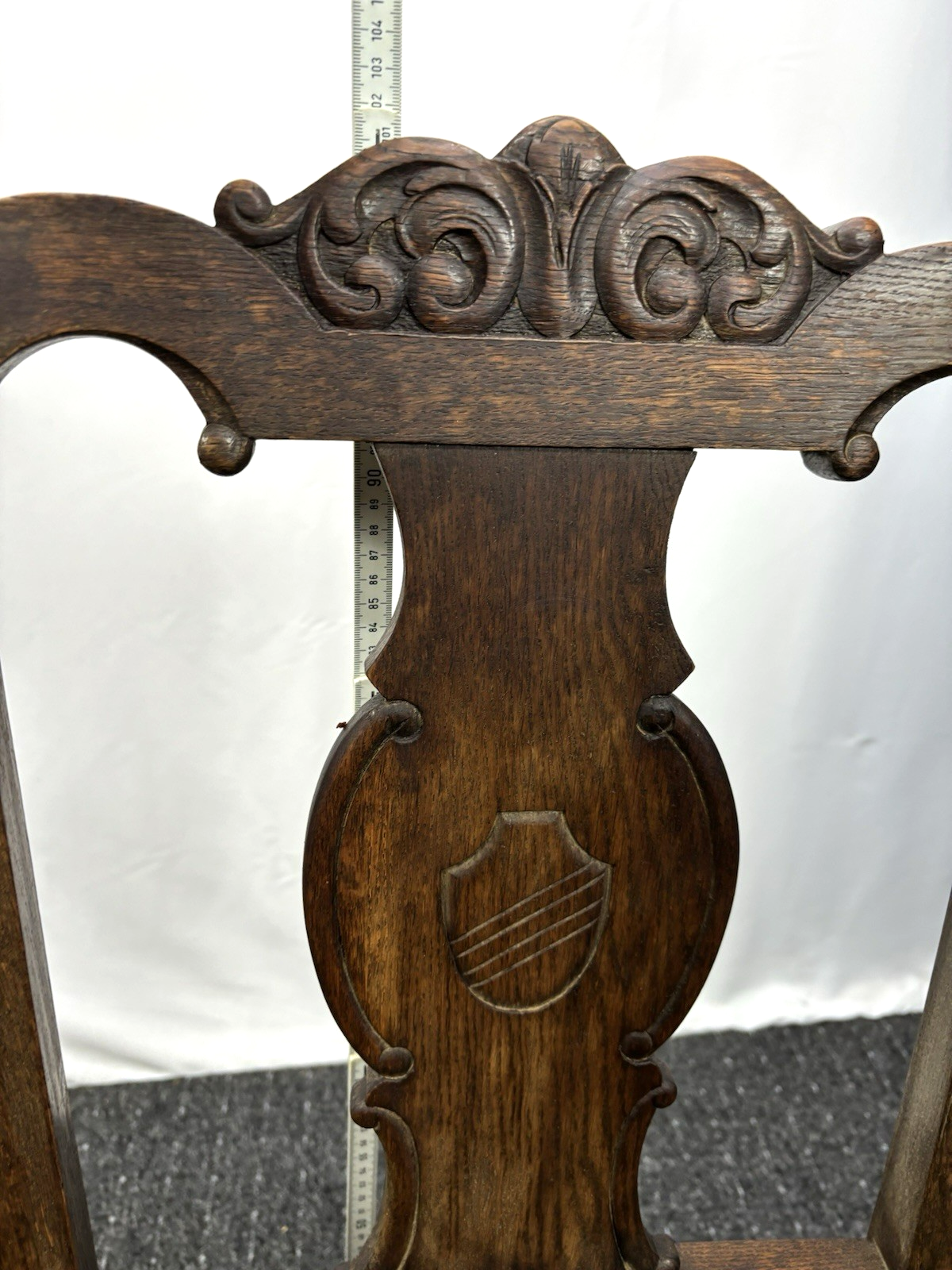 Landhaus Stuhl Massivholz Antik Art Deco Holzschnitzarbeiten Büro Schreibtisch