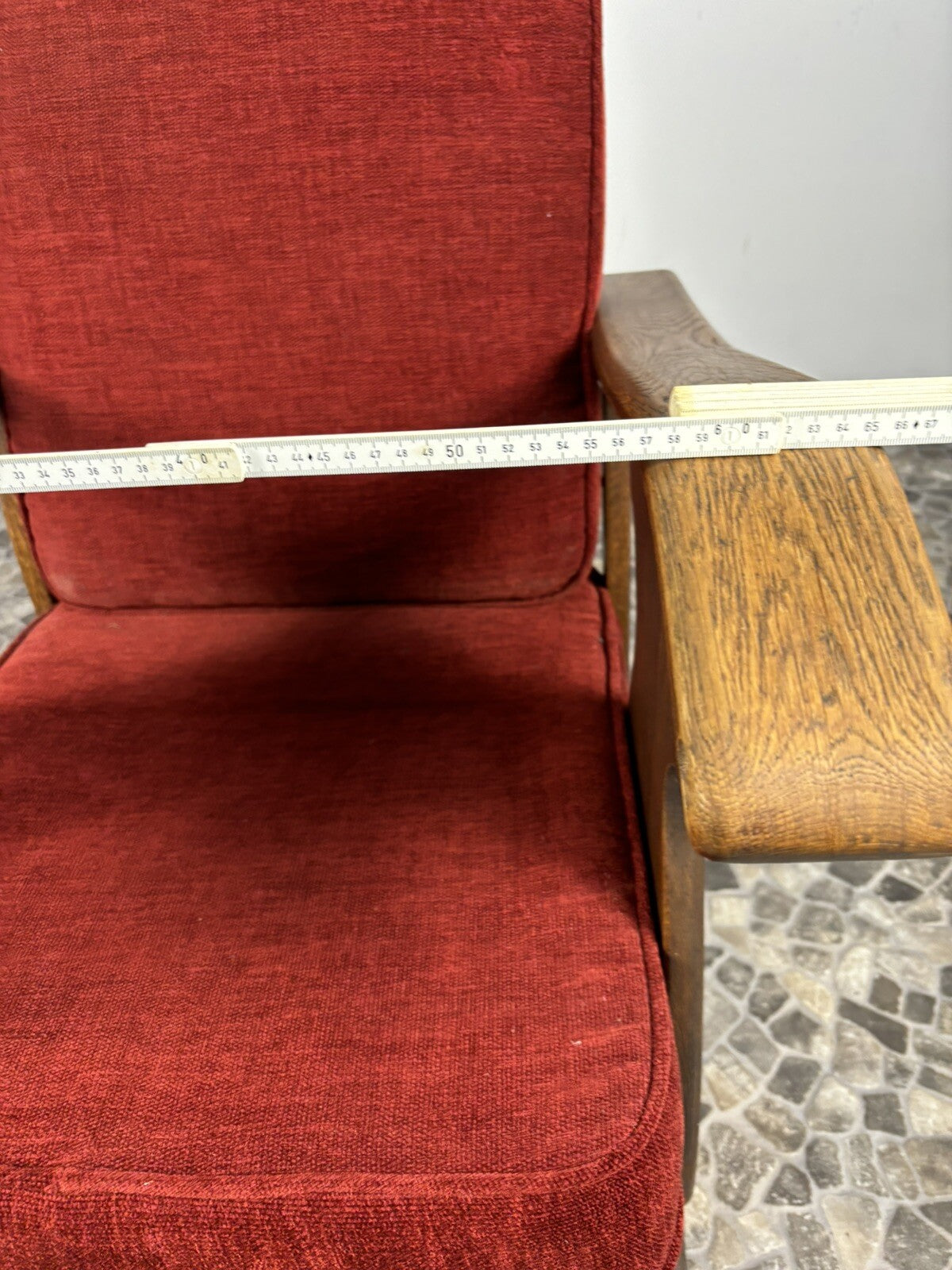 Fernsehsessel Rauchersessel Sitzmaschine Brutalist Art Deco Antik Massivholz