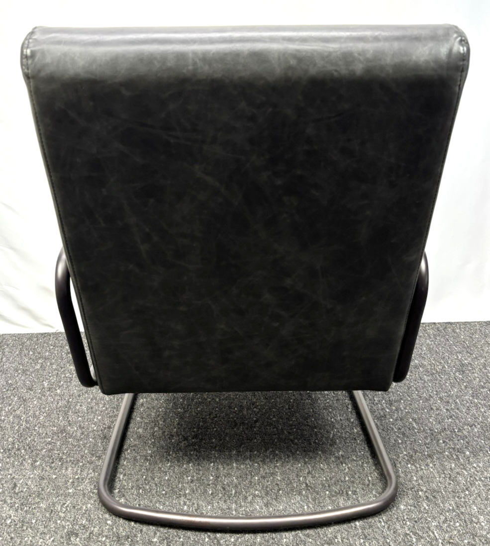 1 von 2 Sessel Bauhaus Stahlrohr Leder Freischwinger Fauteuil Thonet Gispen