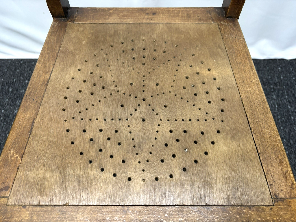 1 von 2 Holzstuhl Prägesitz Art Deco Küche Esszimmer Antik Vintage