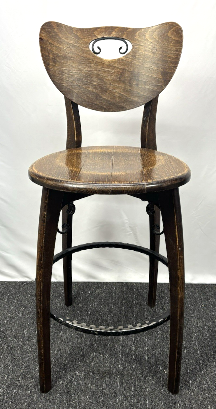 Barhocker Barstuhl Massivholz Vintage Art Deco Hochstuhl