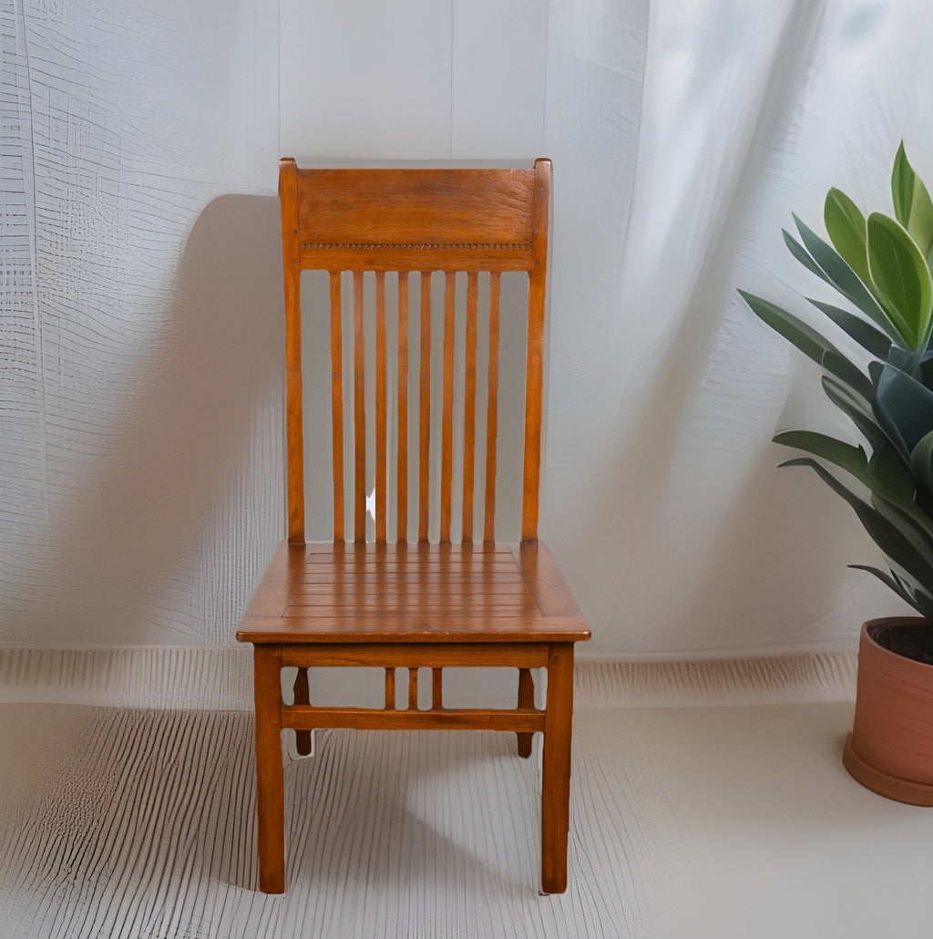 1 von 5 Landhaus Stuhl Kolonial Stil  Büro Schreibtisch Massivholz Esszimmer