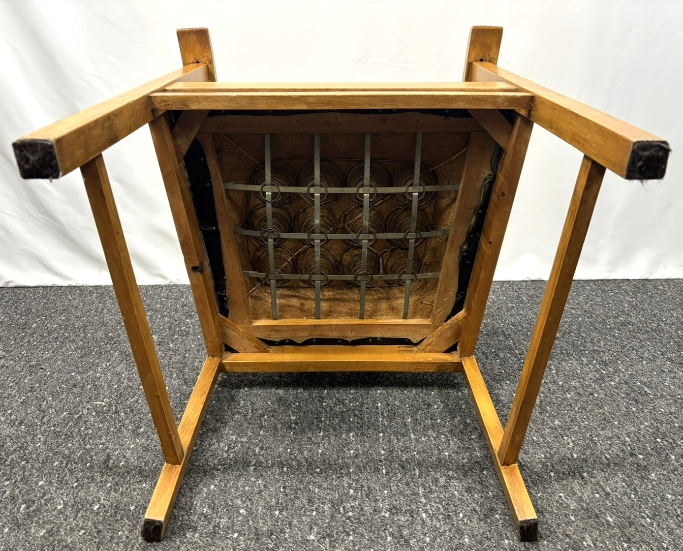 Armlehnstuhl Art Deco Büro Schreibtisch Vintage Buche Federkern