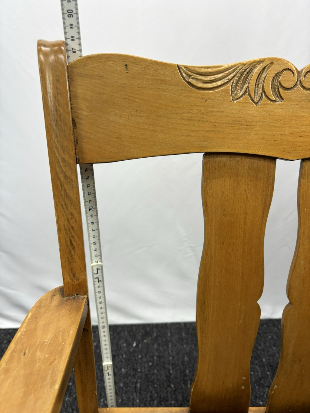 Armlehnstuhl Art Deco Büro Schreibtisch Vintage Buche Federkern