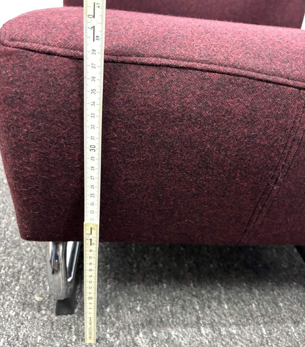 ORIGINAL DYKMEYER Sessel Stahlrohr neu bezogen Bauhaus Art Deco Polstersessel