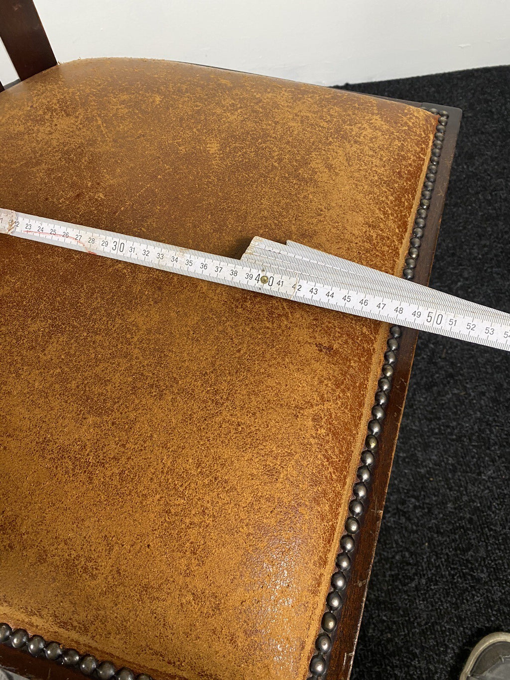 1 von 2 Hochlehnstuhl ArtDeco Leder extra breit, Büro, Esszimmer