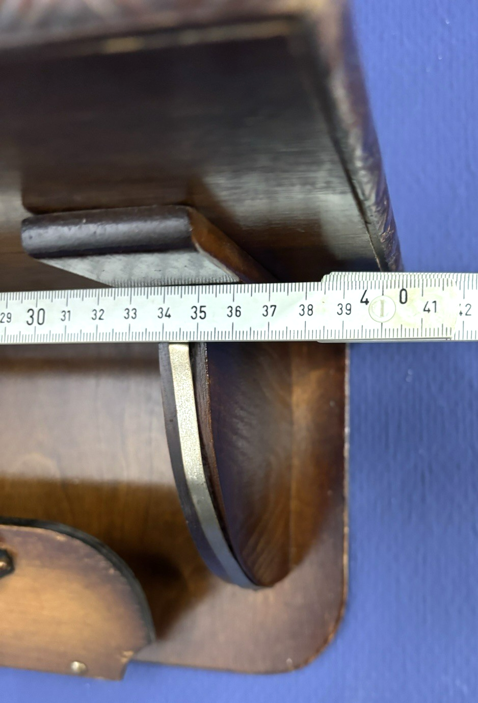 Regalbrett/ Ablage mit Schlüsselhalter Massivholz Art Deco Antik