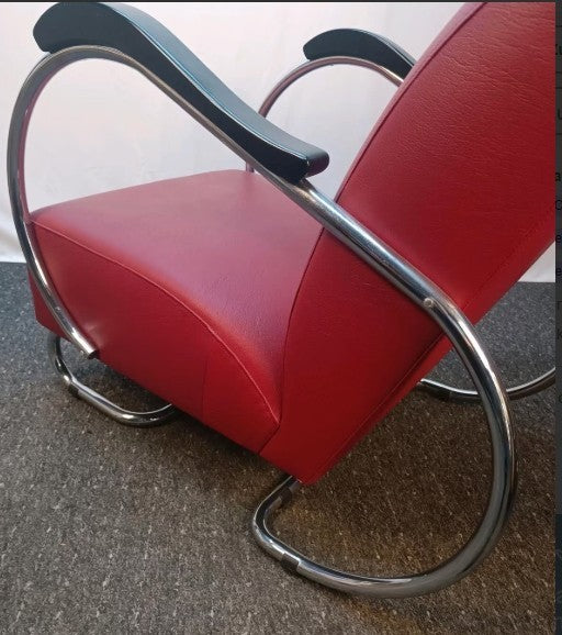 ORIGINAL Bauhaus Freischwinger Sessel Stahlrohr  Vintage Art Deco DYKMEYER