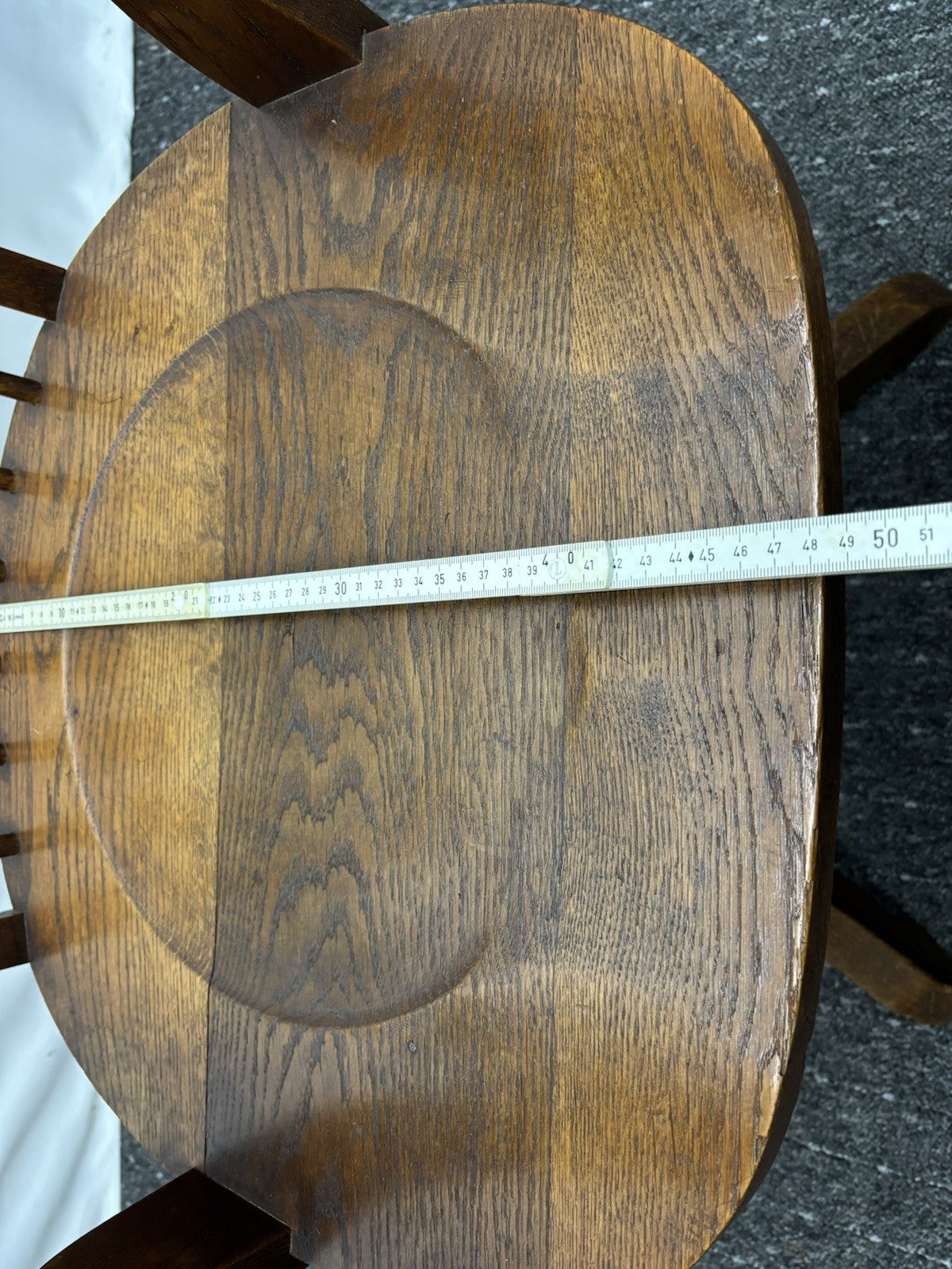 Antiker Direktionsstuhl Art Déco Massivholz Armlehnen Bürostuhl 1930er Drehbar