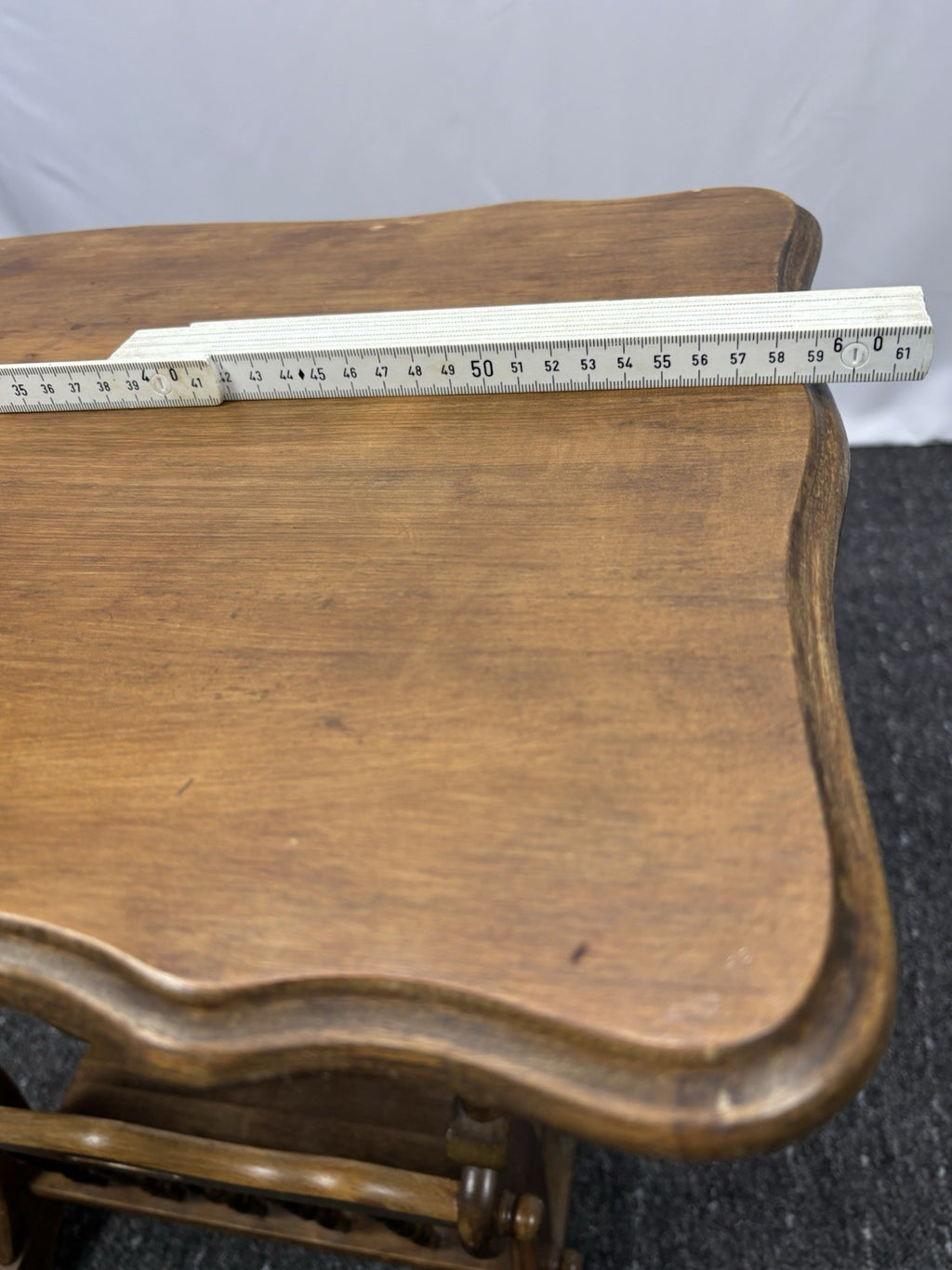 Beistelltisch Mit Zeitungshalter-/ Fach Massivholz Art Deco Antik Vintage 