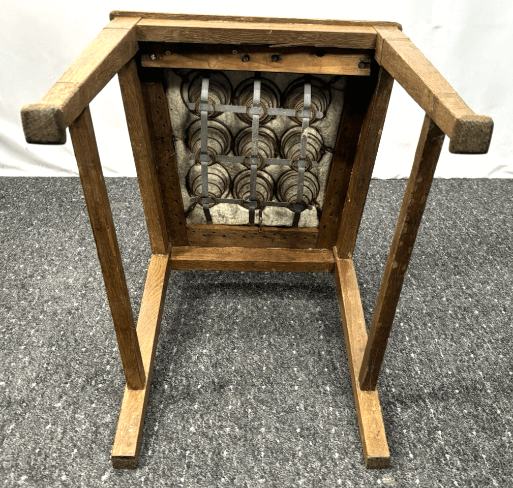 1 von 3  Bistrostuhl Kaffeehaus Art Deco Holz Leder zum Aufarbeiten