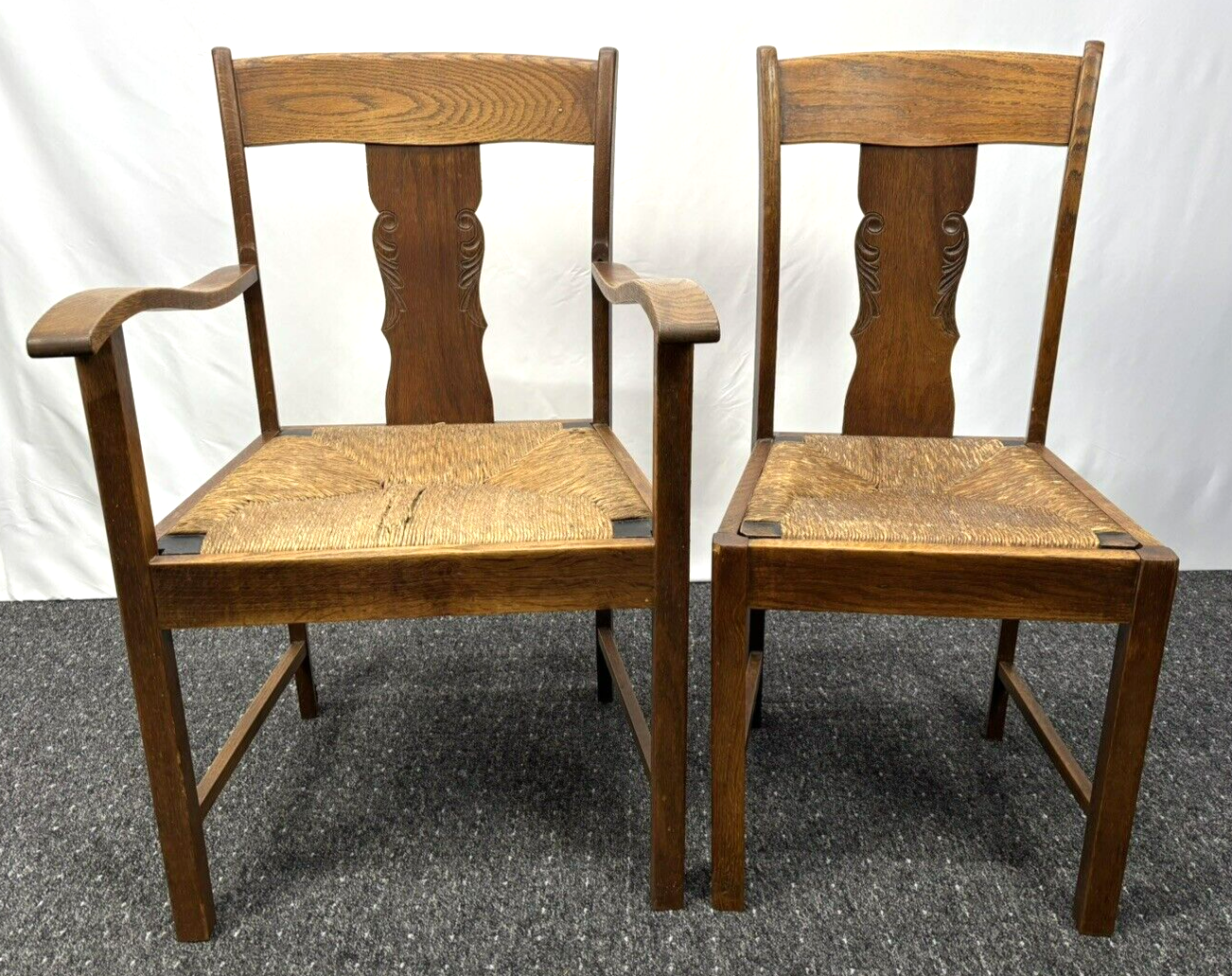 Armlehnstuhl Amsterdamer Schule Korbgeflecht Büro Art Deco Bauhaus Vintage