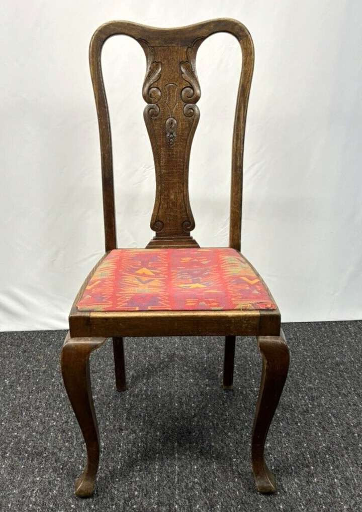 Bugholzstuhl Art Deco Vintage Holzschnitzarbeiten Büro Schreibtisch Hochlehner