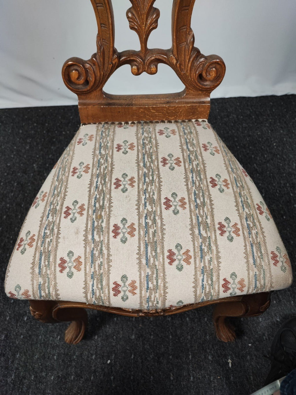 Antiker Prunkstuhl Neobarock geschnitzt Eiche massiv Akanthus Gründerzeit - Wesel Antik Kunst Vintage