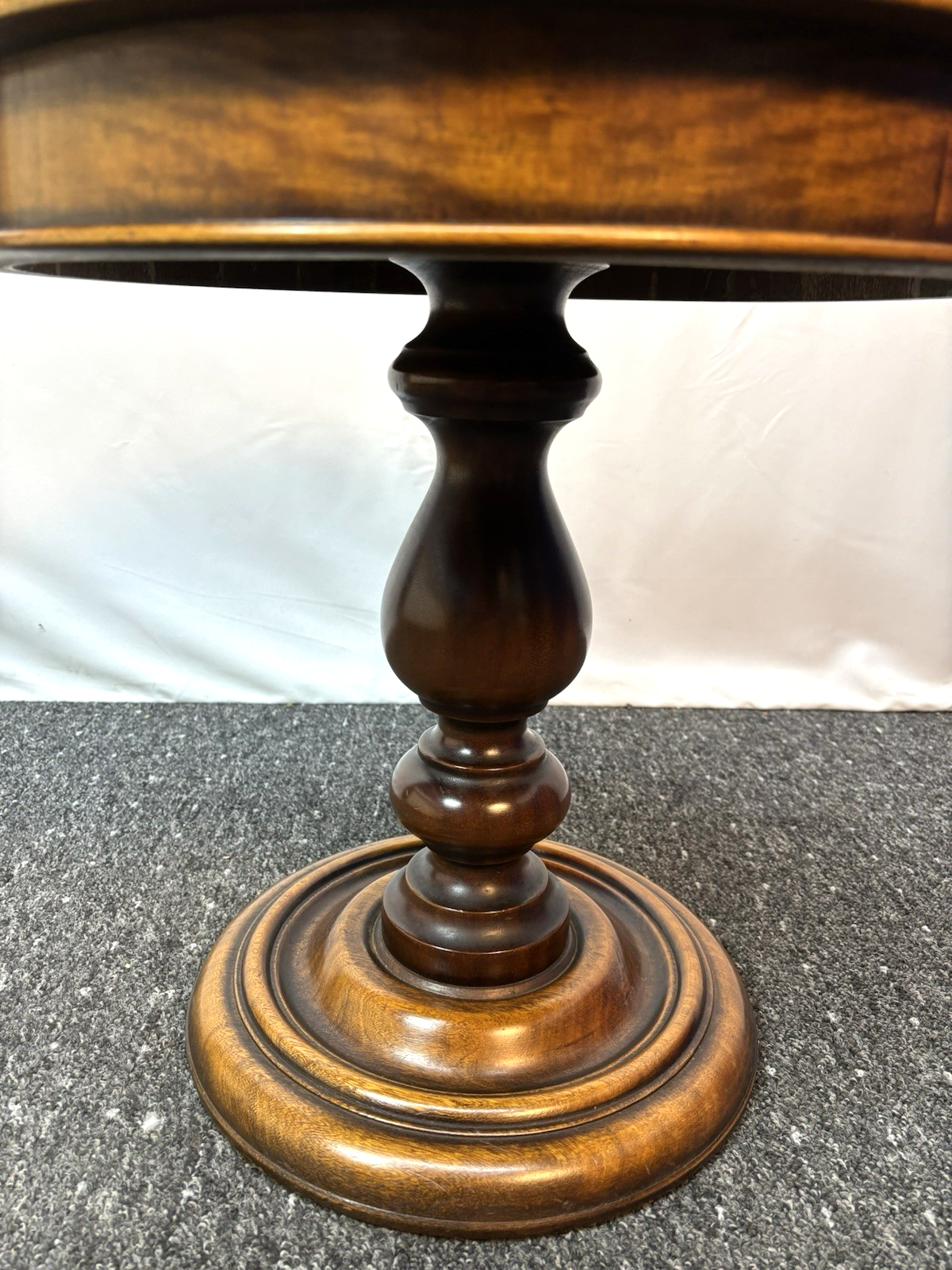 Beistelltisch rund Dekotisch Rauchertisch Massivholz Vintage Art Deco