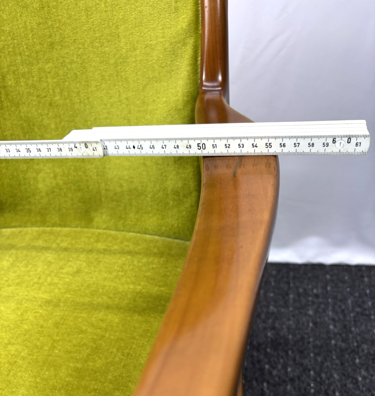 4er Set Armlehnstuhl von Lübke Vintage Esszimmer Buchenholz Art Deco