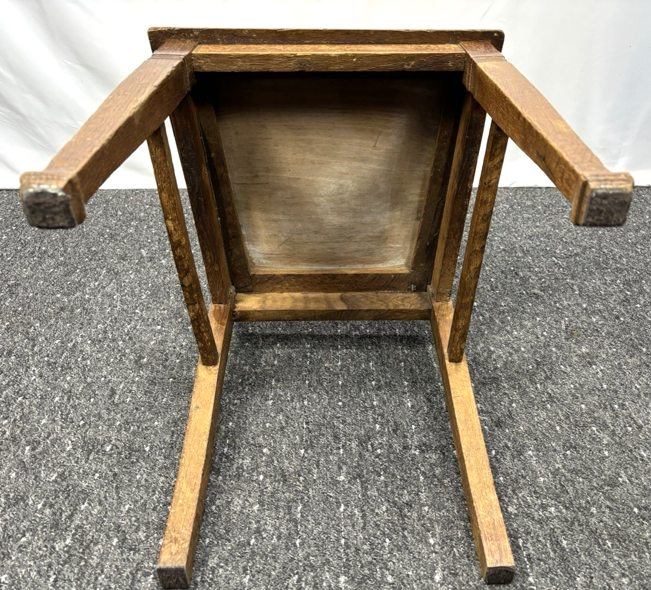Küchenstuhl Massivholz Art Deco Leder Büro Schreibtisch Vintage
