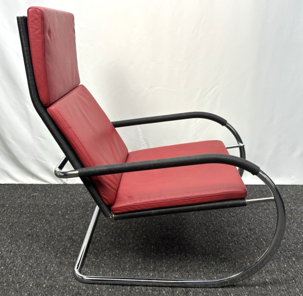 Freischwinger-Sessel Stahlrohrmöbel nach Entwurf Adolf Lorenz Art Deco Bauhaus