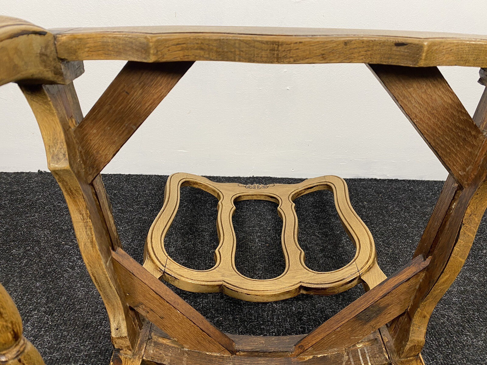 4er Stuhlset, Chippendale Stil, Esszimmer, Küche, ArtDeco, geflochtener Sitz