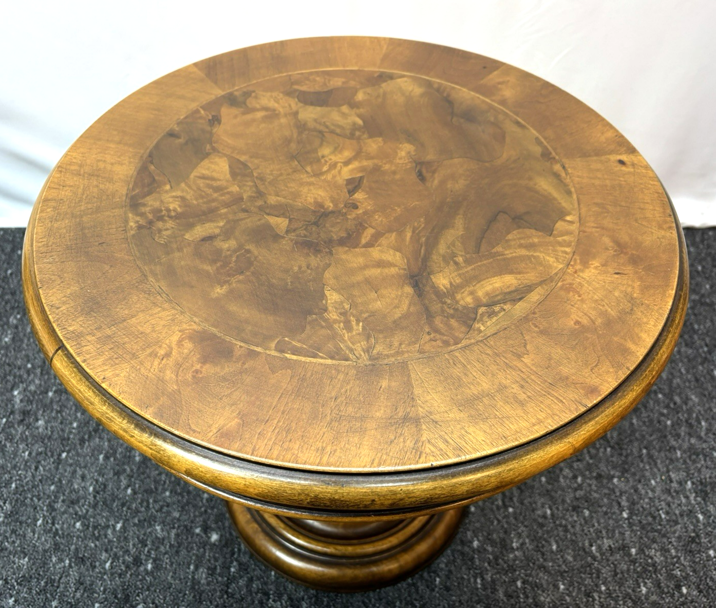 Beistelltisch rund Dekotisch Rauchertisch Massivholz Vintage Art Deco