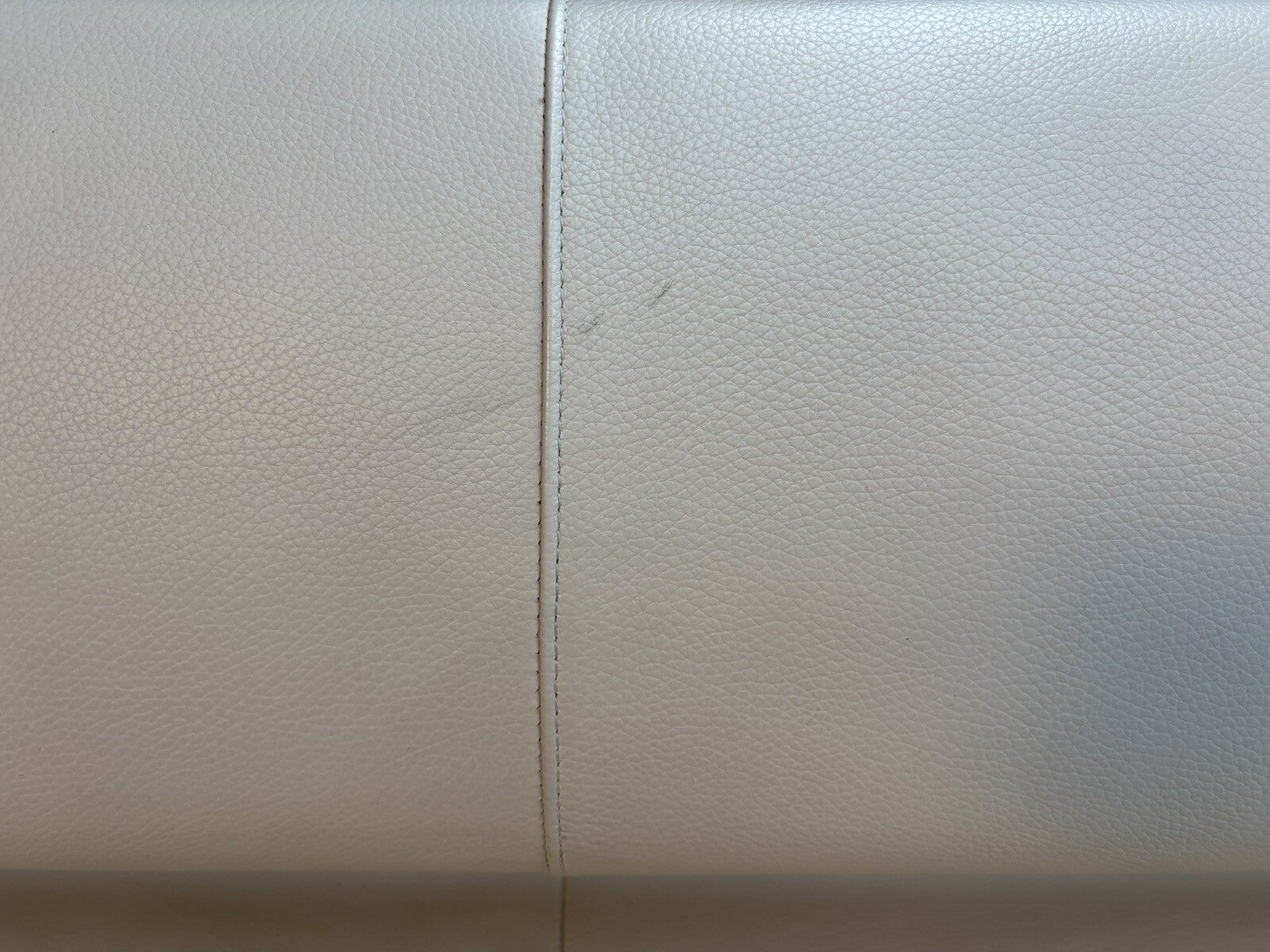 ORIG. Sitland Ledercouch Italien Design Sergio Bellin Cremeweiß Vintage Bauhaus