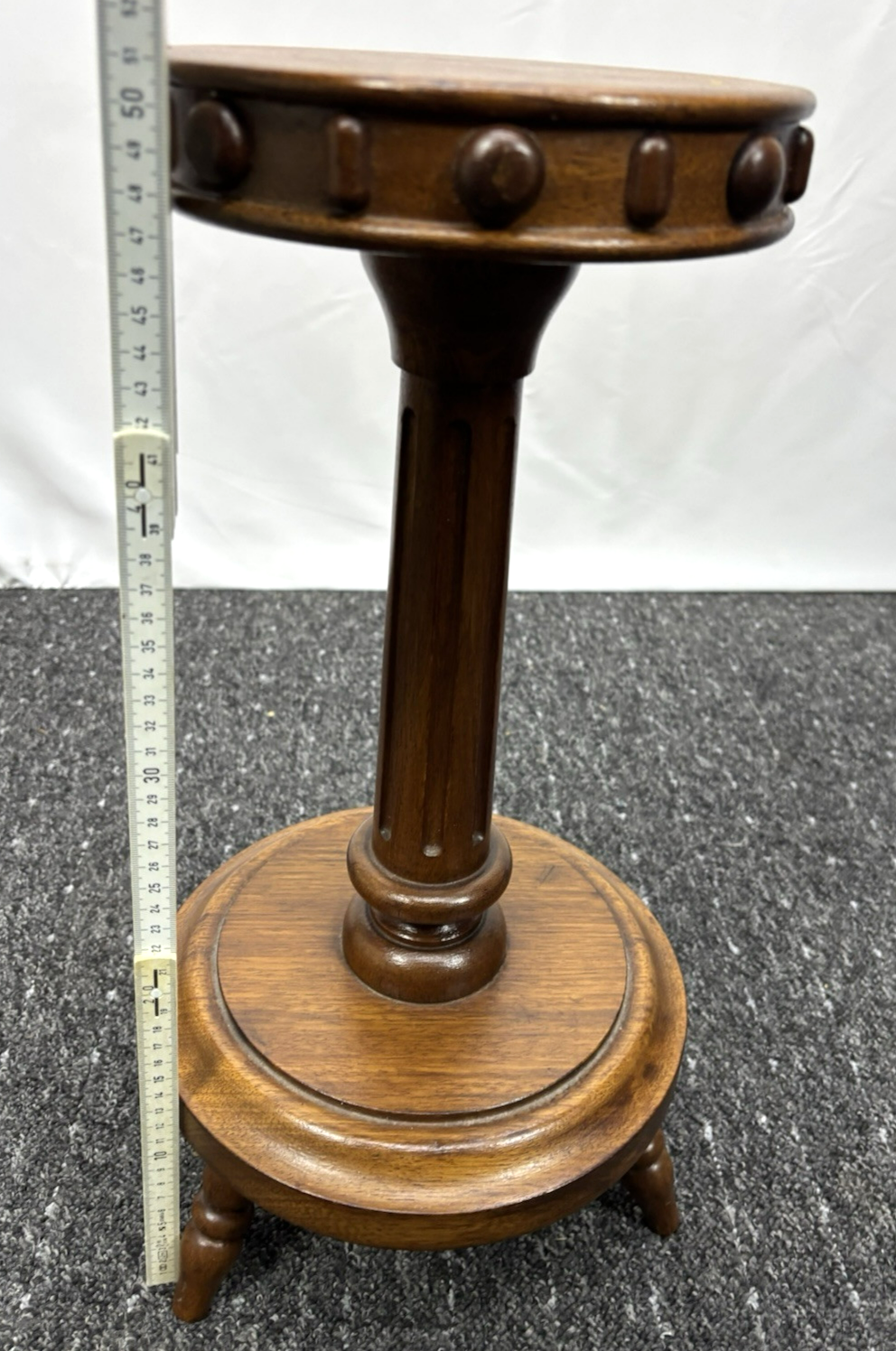 Beistelltisch Blumensäule Blumentisch Holz Art Deco Vintage