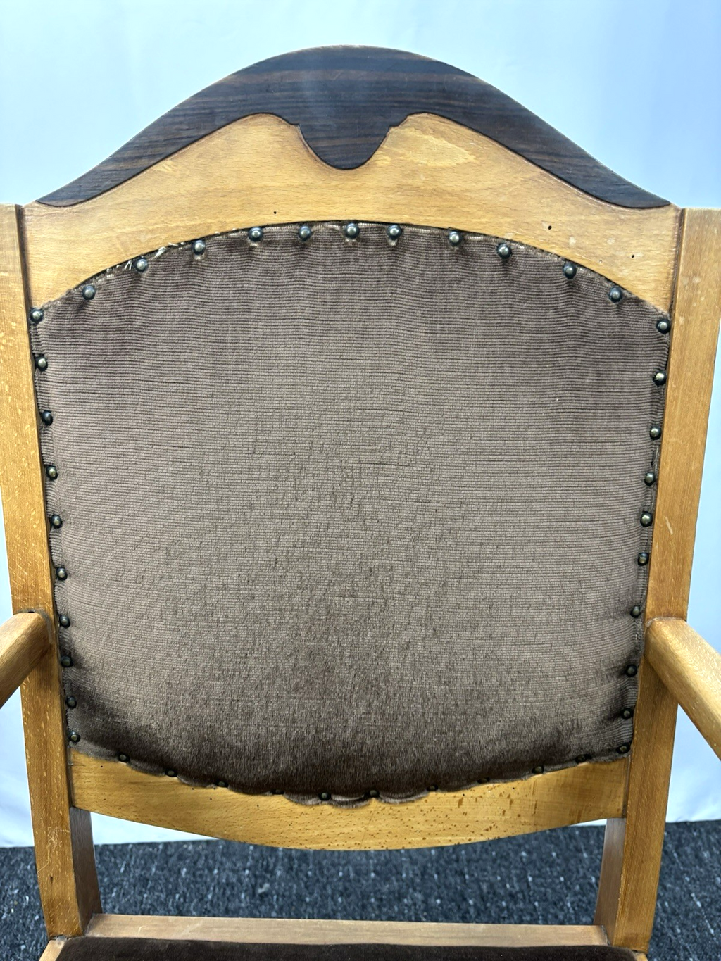 1 von 2 Armlehnstuhl Büro Esszimmer Art Deco Vintage Massivholz 