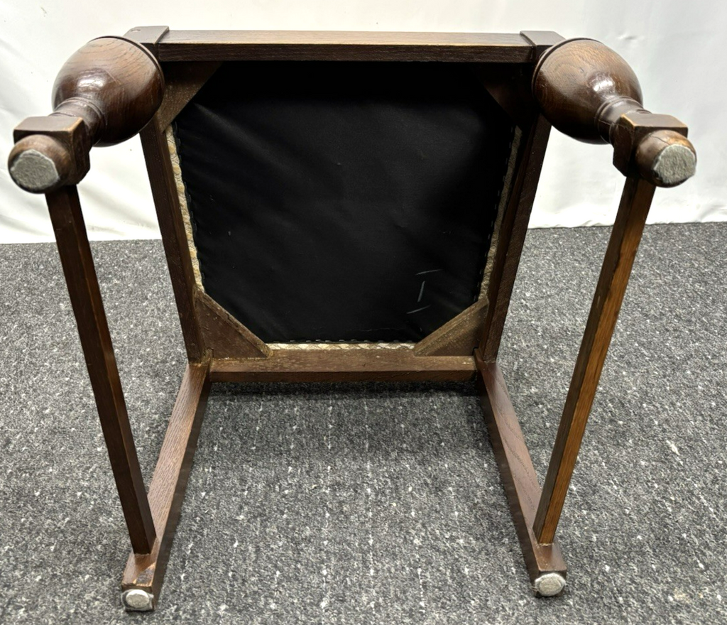 4er Set Esszimmer Stuhl Massivholz Stoffbezug Art Deco Vintage