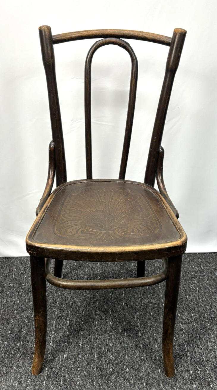 Bistrostuhl Kaffeehaus Prägesitz Art Deco Massivholz Antik