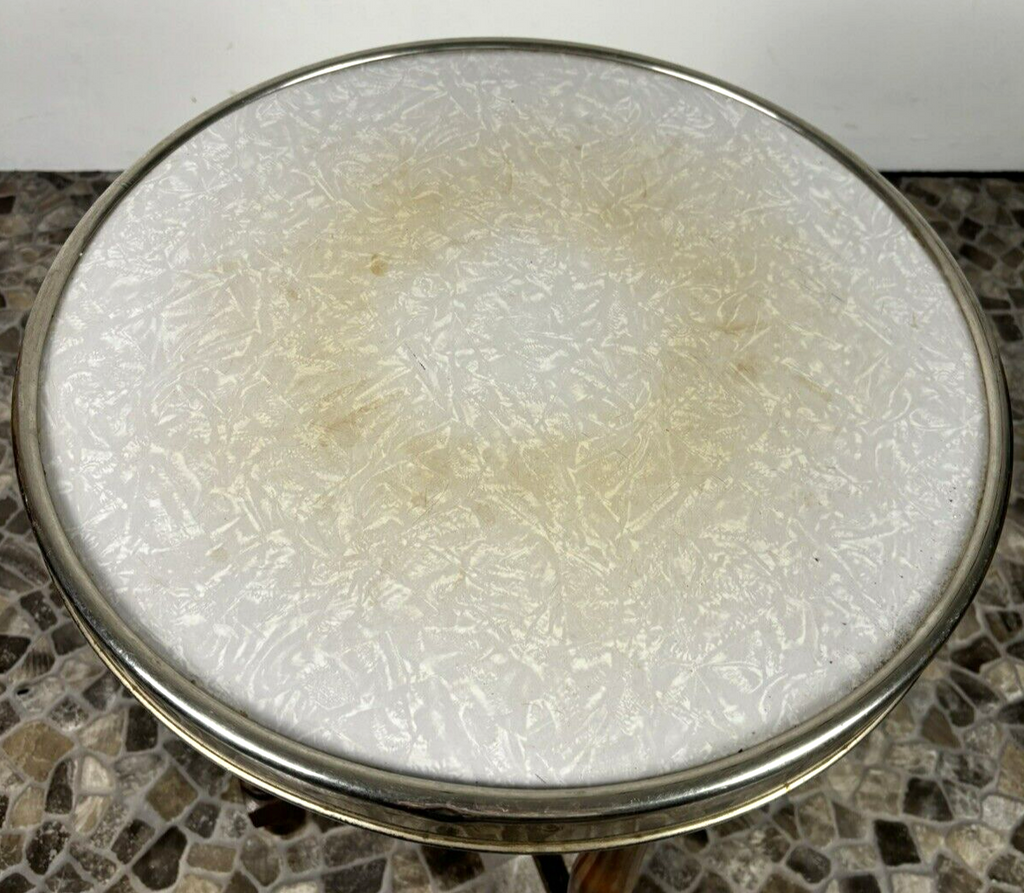 Beistelltisch Rauchertisch Blumentisch ArtDeco Holz Rund ca. 60 cm hoch