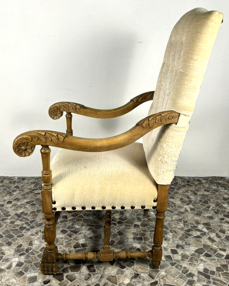 Thronsessel Art Deco Salonsessel Barockstil Massivholz Schnitzarbeiten