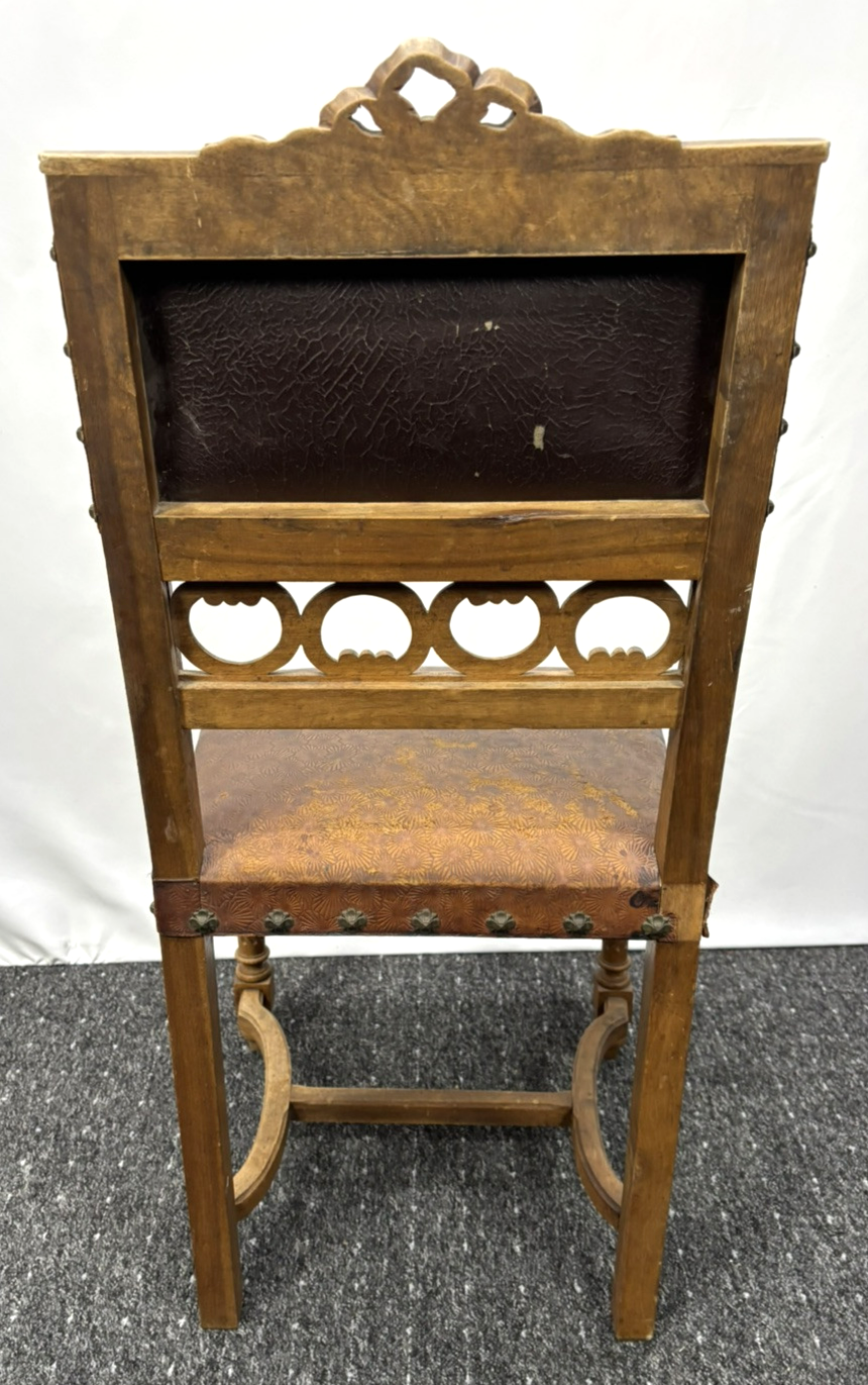 4er Stuhlset Esszimmer spanischer Stil Leder Art Deco Bauhaus für Bastler!