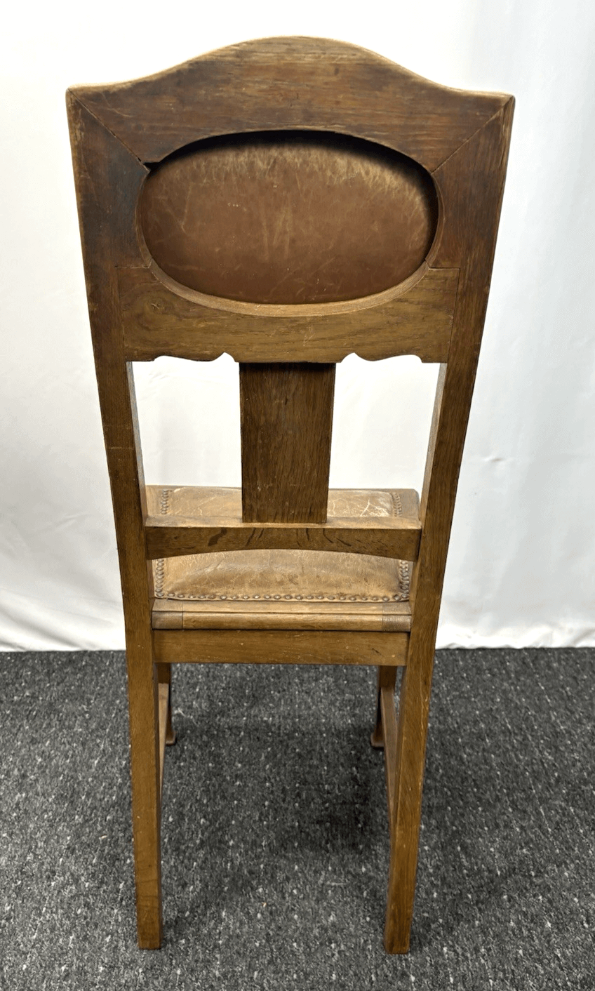 1 von 3  Bistrostuhl Kaffeehaus Art Deco Holz Leder zum Aufarbeiten