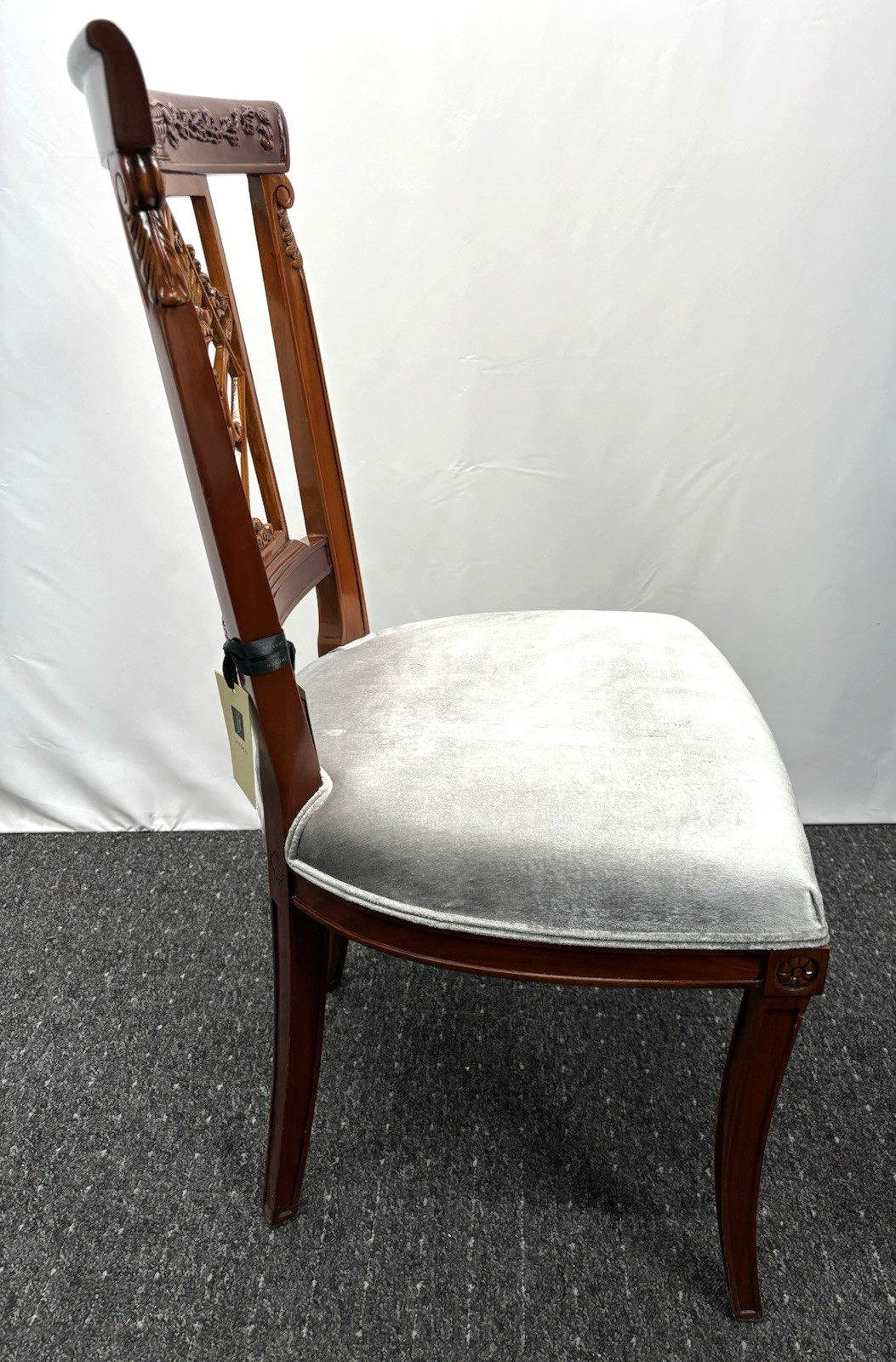 1 von 2 franz. Stilmöbel Stuhl Vintage Esszimmer Schreibtisch Holz Mahagonifarbe