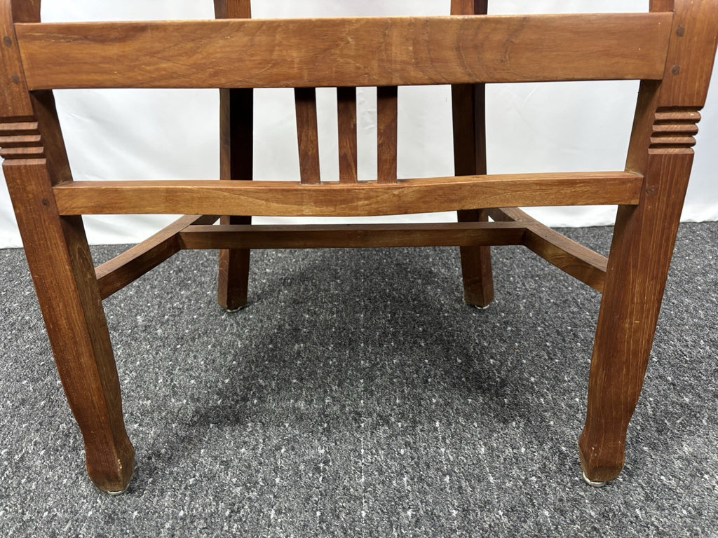 1 von 6 Massivholz Armlehnstuhl im Kolonialstil Art Deco Antik Büro Schreibtisch