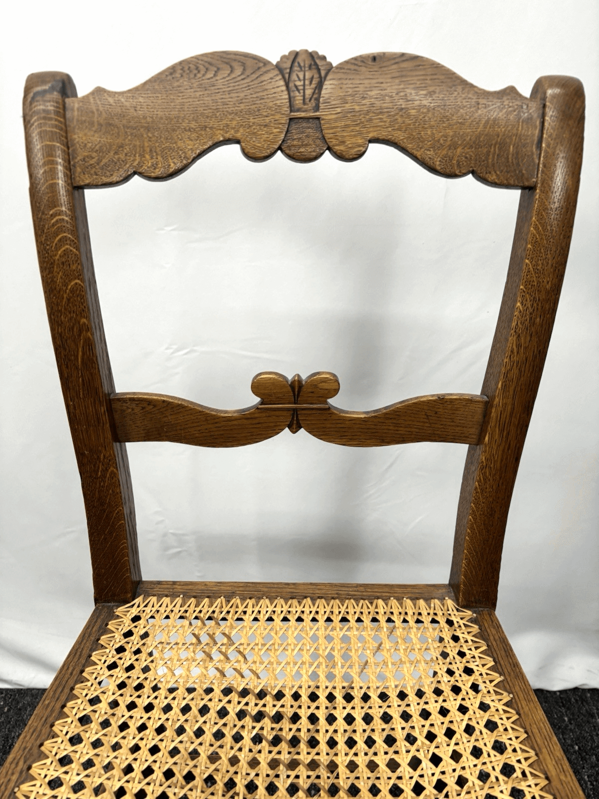 Antiker Holzstuhl mit Wiener Geflecht – Art Deco , Vintage, Küche, Büro, Kaffee