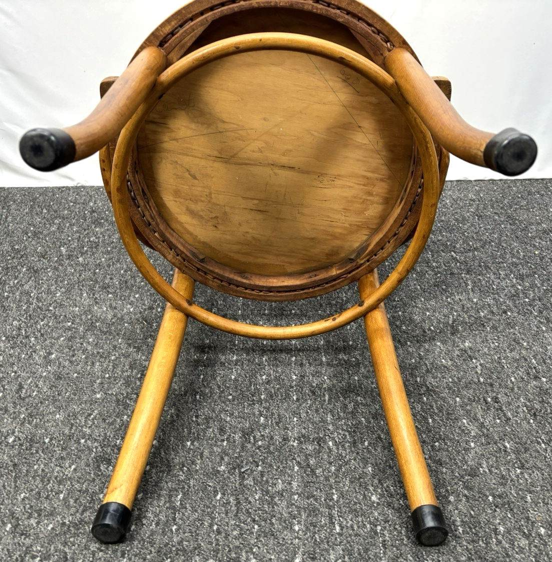 1 von 2 Armlehnstuhl  MUNDUS / Thonet Holz  Art Deco Bauhaus Büro Stuhl Leder