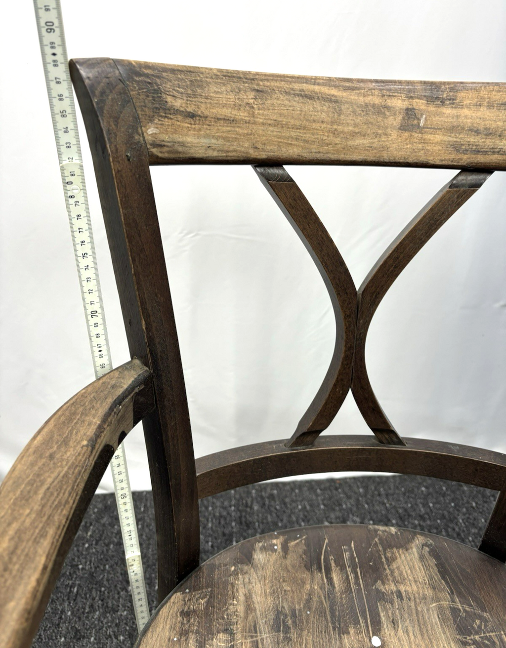 Holz Armlehnstuhl Vintage Stuhl Gastronomie Café Stil an Bastler