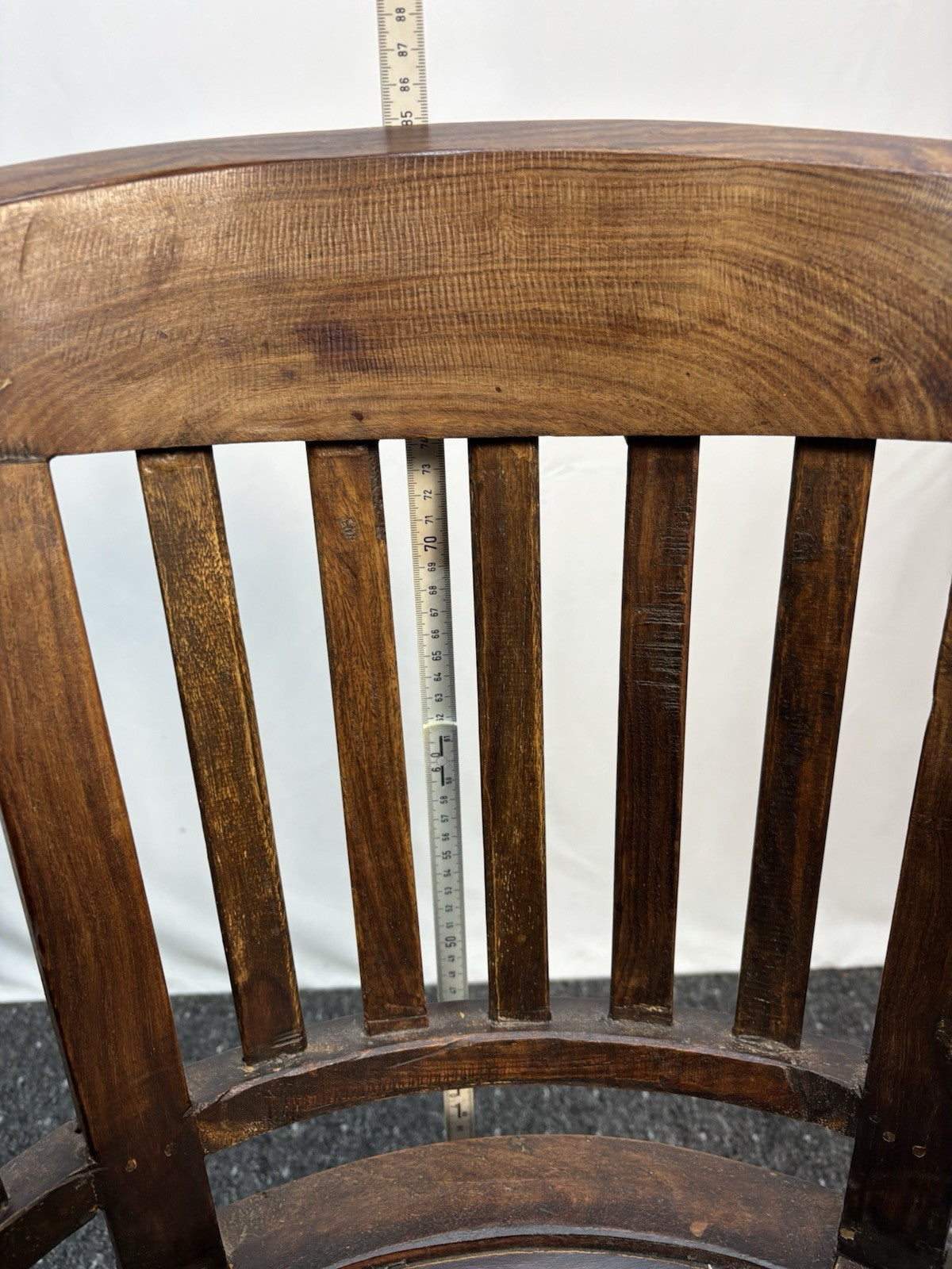 Teakholz Stuhl Kolonialstil Massiv Armlehne Vintage Esszimmer Sessel beschädigt!